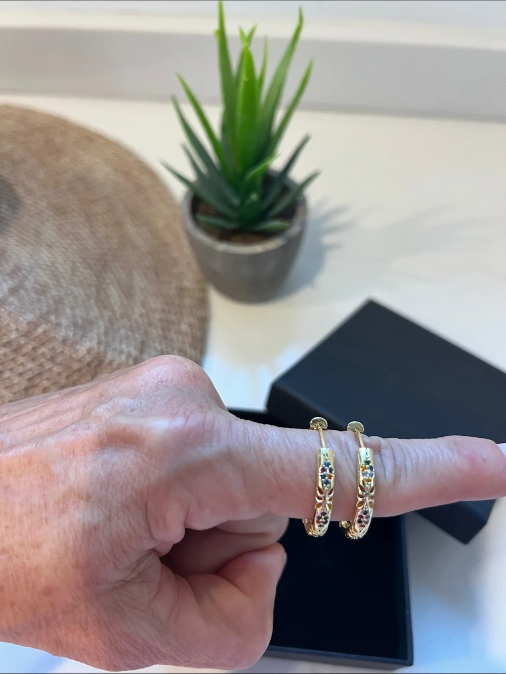 Gold Tone Filigree Hoop Earrings - Women Jewelry